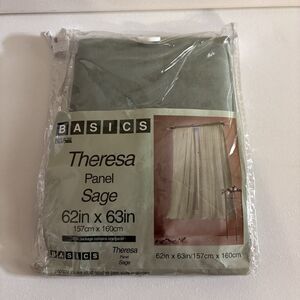 Sage Green Sheer Curtain Panel 62x63 Cottagecore Country Vintage Walmart Basics